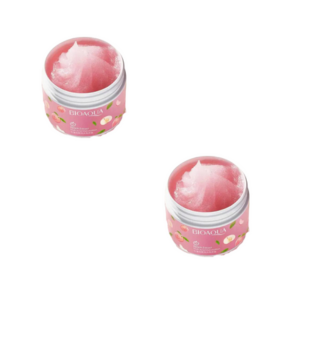 عرض قطعتين كريم جل مقشر للوجه بخلاصة الخوخ وحمض الفاكهة