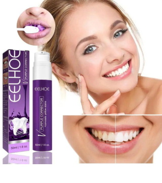 معجون أسنان أرجواني ناصع البياض