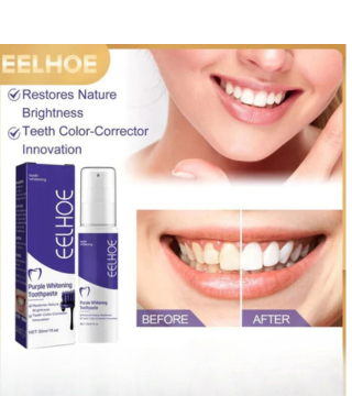 معجون أسنان أرجواني ناصع البياض