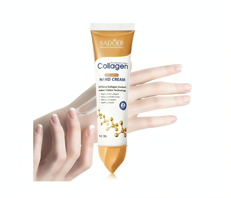عرض 3 قطع من كريم اليدين بالكولاجين المرطب للبشرة الجافة