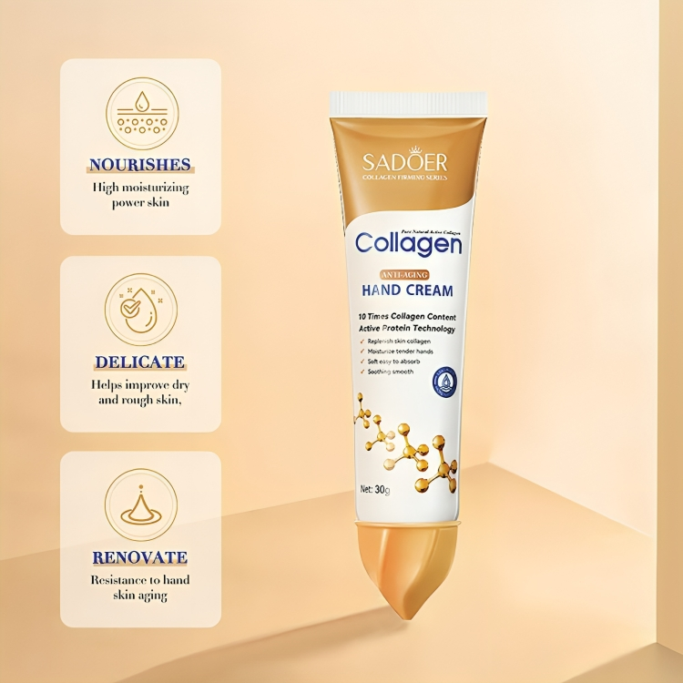 كريم اليدين بالكولاجين المرطب للبشرة الجافة