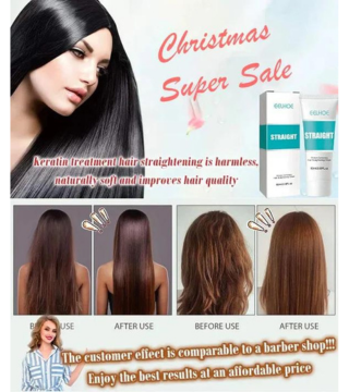 كريم تمليس الشعر المعالج بالحرير والكيراتين