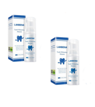 عرض قطعتين موس تبييض الأسنان