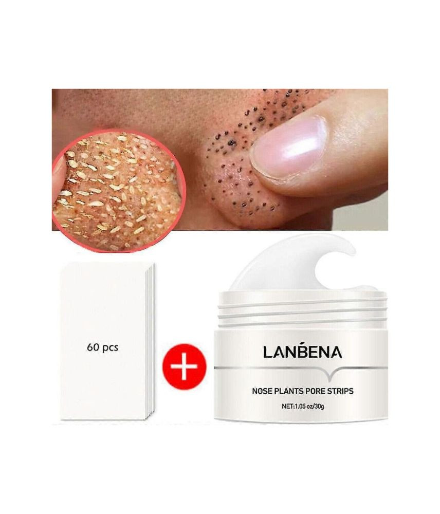 عرض قطعتين من كريم لانبينا لإزالة الرؤوس السوداء مع شرائط أنف