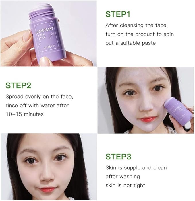 قناع الطين المنقي بالشاي الأخضر