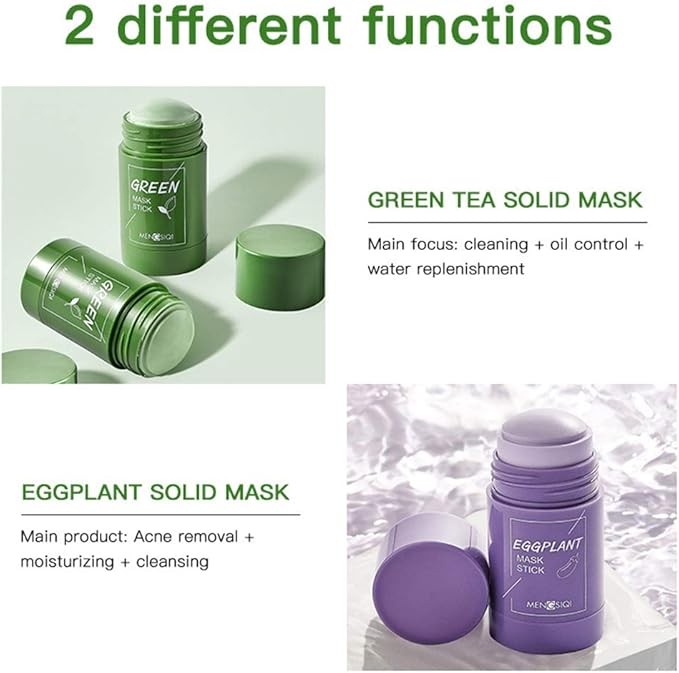 قناع الطين المنقي بالشاي الأخضر