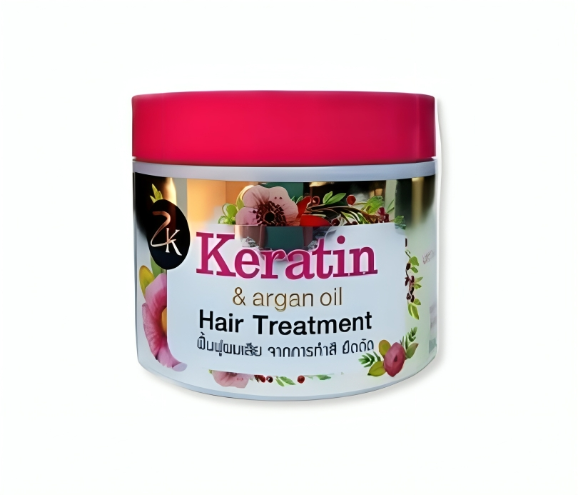 قناع وزيت الكيراتين والأرغان لعلاج الشعر