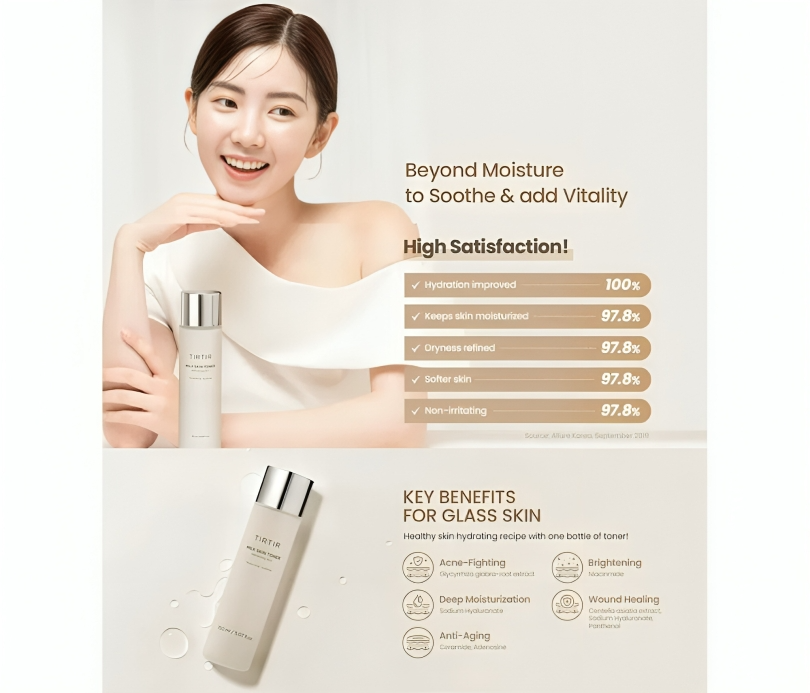 تونر الحليب للبشرة من TIRTIR