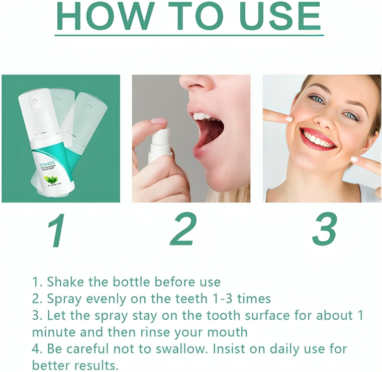 بخاخ لتفتيح الاسنان ورائحة الفم