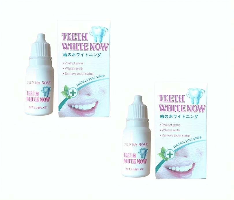 عرض قطعتين من محلول تبييض فوري للأسنان