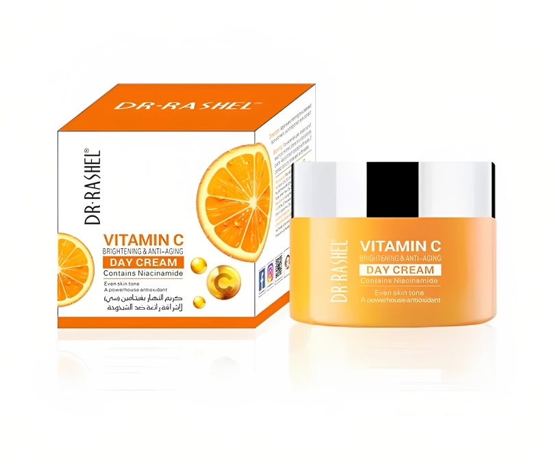عرض قطعتين من كريم دكتور راشيل بفيتامين سي لتفتيح البشرة