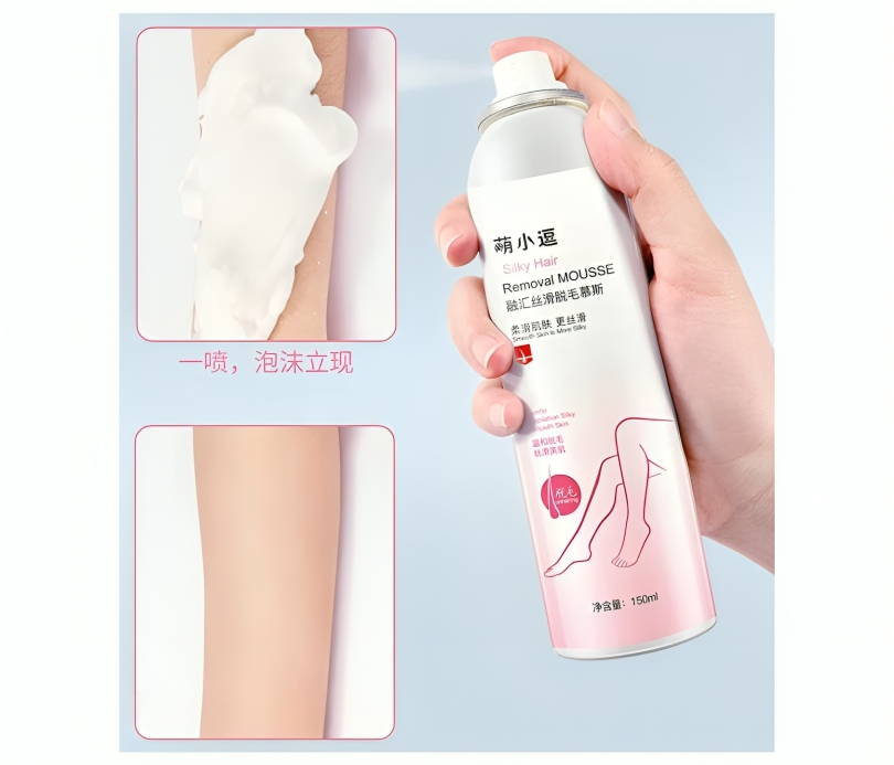 عرض قطعتين من بخاخ لإزالة الشعر بدون ألم