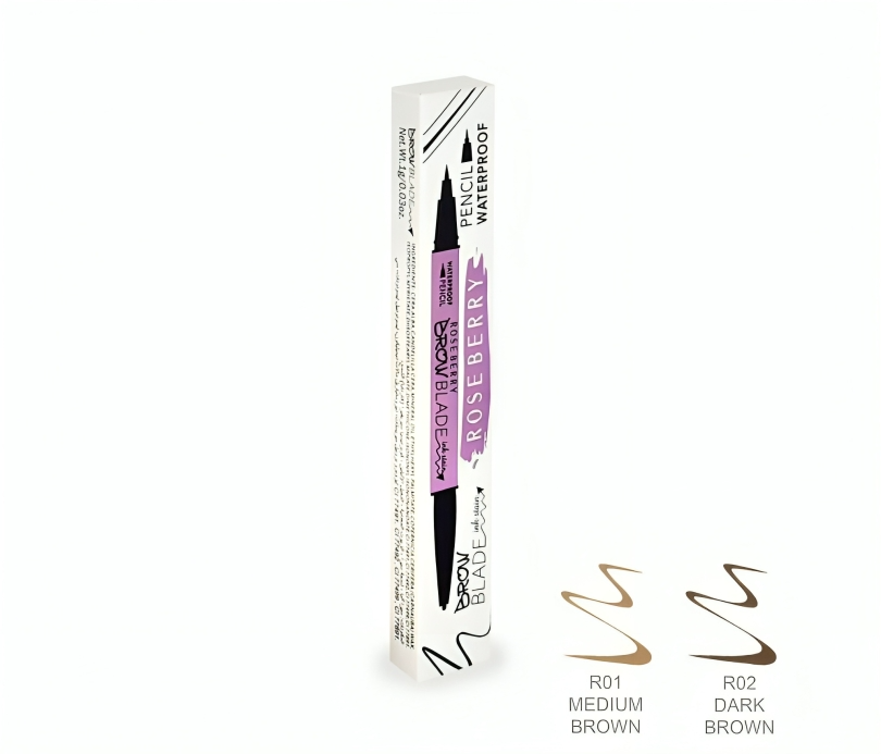 قلم حواجب مزدوج الاطراف مقاوم للماء