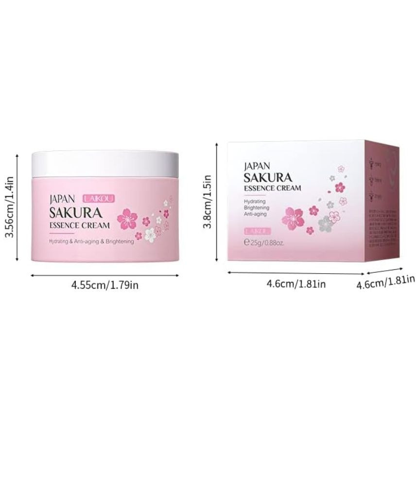 كريم سيرم الساكورا يحتوي على خلاصة زهرة الساكورا وفيتامين C لتفتيح البشرة