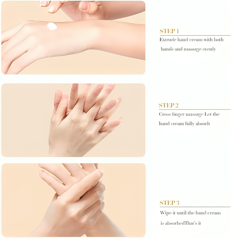عرض 4 قطع من كريم اليدين بالكولاجين المرطب للبشرة الجافة