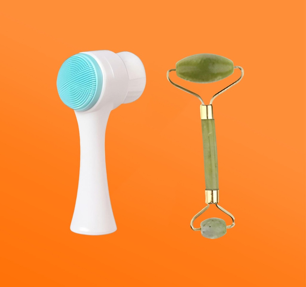 مجموعة منظف الوجه و مدلك 2 في 1