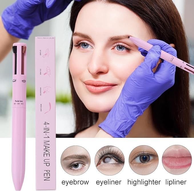 عرض قطعتين قلم تحديد الحواجب 4 في 1