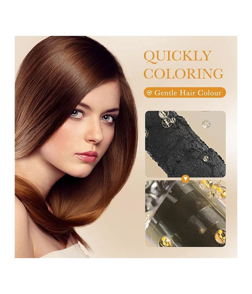 شامبو صبغة الشعر البني 3 في 1 لتغطية الشعر الأبيض