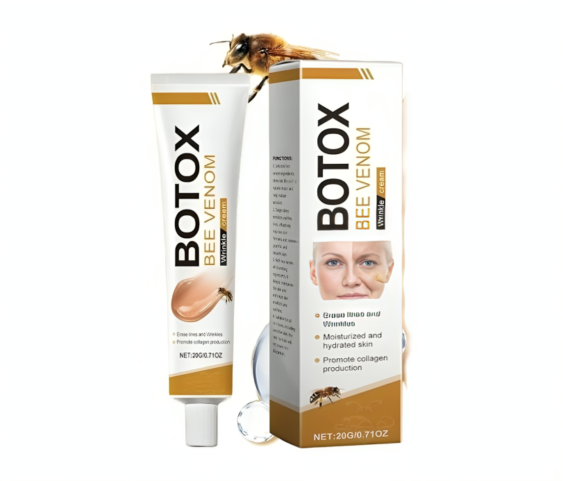 عرض قطعتين من كريم بوتوكس سم النحل للتجاعيد