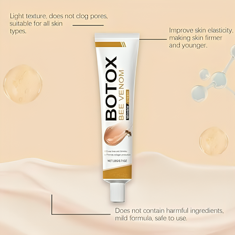 عرض قطعتين من كريم بوتوكس سم النحل للتجاعيد