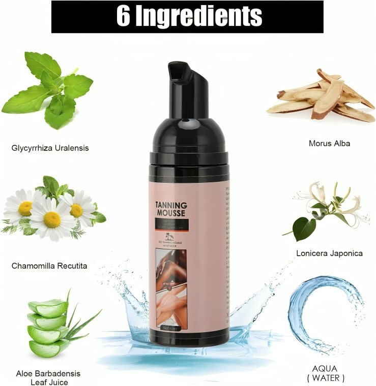 رغوة ومرطب للتسمير بدون شمس